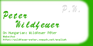 peter wildfeuer business card